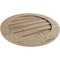 Ekena Millwork Timberthane Hand Hewn Round Faux Wood Non-Functional Gable Vent, Primed Tan, 36"W x 36"H GVURRO36DHHPR - alternate 5